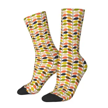 Multi Stem Orla Kiely Flowers Мужские носки для экипажа Унисекс Забавные 3D-печатные носки Orla Kiely Flowers Dress Socks Изображение 2