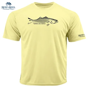 REEF & REEL Мужские рыбацкие рубашки с коротким рукавом UPF 50+ Рыбацкая одежда Влагоотводящая легкая Camisetas De Pesca Изображение 2
