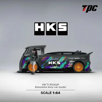 TPC 1:64 T1 Пикап Пикап HKS с покрытием HKS Литая модель автомобиля Изображение 2