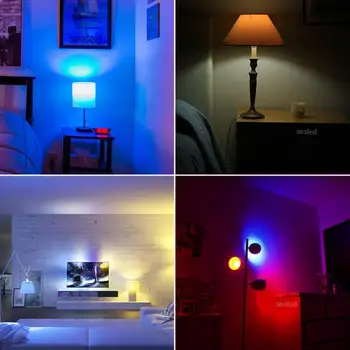Tuya Smart Light E27 Светодиодные лампы Лампа RGB + WW + CW с регулируемой яркостью Smart Life Голосовое управление работает с Alexa Home Smartthings Изображение 2