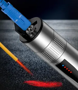 USB Литиевая аккумуляторная батарея 30 км Источник Тестер оптического волокна Визуальное обнаружение неисправностей Световая ручка Изображение 2