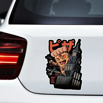 Z1044# Самоклеящаяся наклейка для Pizza Kong Cartoon Monster Destroying Car Sticker Водонепроницаемые автодекоры на бампере заднего стекла Изображение 2