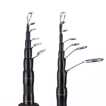 ZY376 Короткая секция выдвижного вспомогательного удилища, длинноходная прямая ручка, ручка 2,7 м, карбоновая портативная удочка Изображение 2