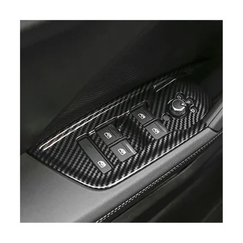  Авто Окно из углеродного волокна Стекло Кнопка подъема Триммер Переключатель Крышка Дверь Подлокотник Панель Наклейка для A3 8Y Изображение 2