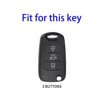 Автомобильный чехол для ключей из углеродного волокна ТПУ для Kia Ceed Picanto Sportage для Hyundai I30 Ix35 Elantra Accent Чехол для ключей автомобиля Чехол для ключей Smart Holder Чехол Изображение 2