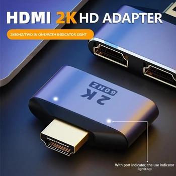  Адаптер порта HD, разделенный на две головки преобразователя ноутбуков один на два, игровая консоль, экстремальная передача 2K60 Гц Изображение 2