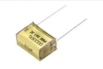 Бумажный конденсатор KEMET 100 нФ, серия PME261, 500 В переменного тока, 1000 В постоянного тока (5 шт./уп) Изображение 2