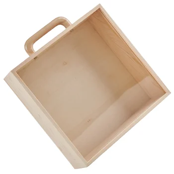 Деревянная коробка-дисплей с прозрачной крышкой Подарочная упаковочная коробка Шкатулка для ювелирных изделий Сокровище с ручкой Изображение 2