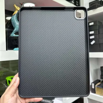 Для Apple iPad Pro 12,9 дюйма Чехол для планшета из арамидного волокна IPad Air 12,9 дюйма (2020/2021/2022)Защитная оболочка из углеродного волокна + ТПУ Изображение 2