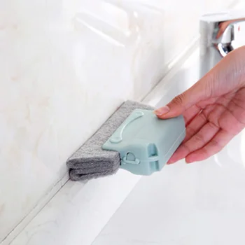 Инструмент для мытья окон Щетки для оконных щелей Кухонная водяная платформа Дверные канавки небольшой угловой трещины - чистящая щетка Изображение 2