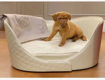 Итальянский легкий роскошный постмодернистский питомник для собак кожаный гнездо для домашних животных высококачественная мебель для спальни Изображение 2