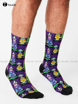 Клоуны-убийцы из космоса Носки Смешные носки для мужчин Персонализированные пользовательские носки унисекс для взрослых подростков и молодежи 360 ° Цифровая печать Изображение 2