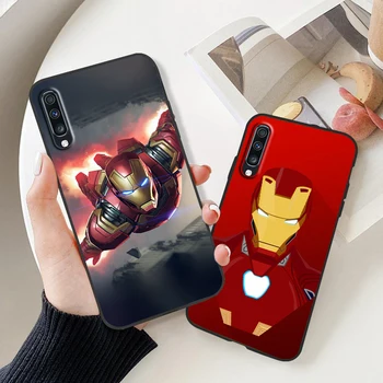 Логотип Marvel Iron Man для Samsung Galaxy A90 A80 A70 A60 A50 A40 A30 A20 A10 A2 Core Силиконовый мягкий TPU Черный чехол для телефона Изображение 2