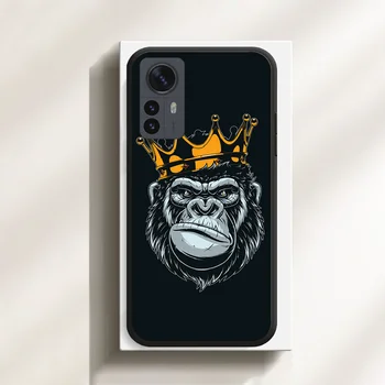 Модный чехол для телефона Cool Monkey для Xiaomi Mi 11 12 13 T Pro Lite Ultra Poco X3 X4 X5 F5 TPU Мягкий черный Изображение 2