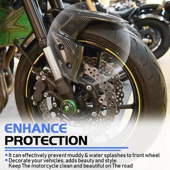  мотоцикл из углеродного волокна передняя шина крыло брызговик брызговик чехол для Kawasaki Z900 2017-2021 Изображение 2