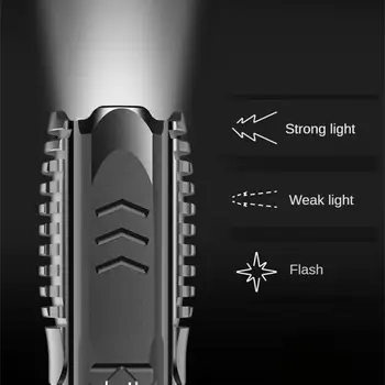  мощный светодиодный фонарик USB перезаряжаемый яркий свет вспышка водонепроницаемый зум на открытом воздухе рыбалка охота многофункциональный Изображение 2