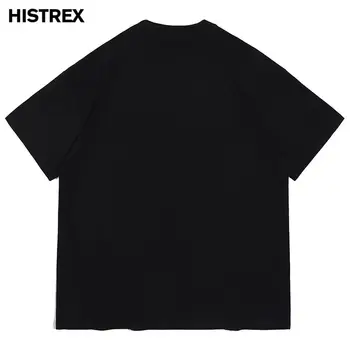  Мужская футболка в стиле хип-хоп,Уличная уличная уличная одежда,Толстая футболка из 100% хлопка,Футболка Оверсайз Y2K Demon,Летние топы с короткими рукавами Изображение 2