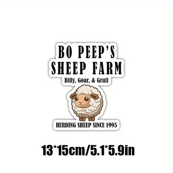 Наклейка на машину Овечья ферма Бо Пип Милая овечка Забавное животное Вода Высечка Винил Забавные наклейки Обои Случайный Изображение 2