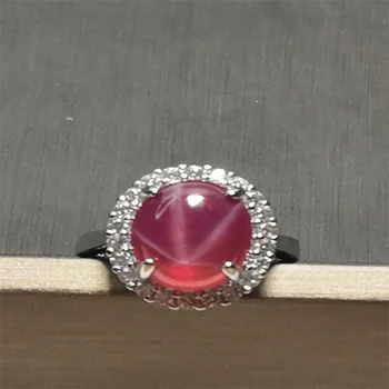 Натуральное женское кольцо с рубином Красная звезда Драгоценный камень 14-каратное золото Наполненное женское кольцо Цветочное кольцо Изображение 2
