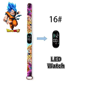 Новые детские часы Dragon Ball Son Goku мультфильм pikachu светодиодные сенсорные водонепроницаемые электронные часы подарок на день рождения Изображение 2