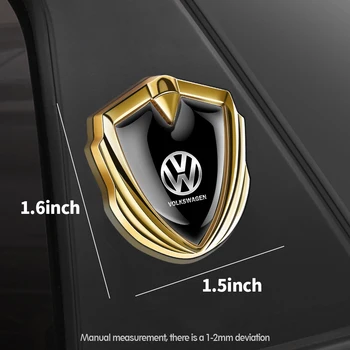 Новый 3D Металлический Автомобильный Боковой Крыло Наклейка Щит Эмблема Эмблема Значок Логотип для VW Jetta Golf Beetle CC EOS GTI R32 MK4 гольф Авто Аксессуары Изображение 2