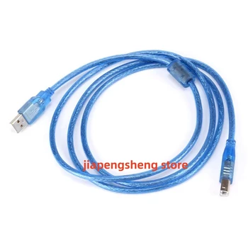 Новый кабель для передачи данных принтера USB2.0 высокоскоростной квадратный соединительный кабель A «папа» — B с экранирующим магнитным кольцом Изображение 2