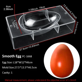Пасхальное яйцо Шоколадная форма Большая поликарбонатная конфетная бомба Форма для кондитерских изделий Кондитерские изделия Инструменты для выпечки Изображение 2