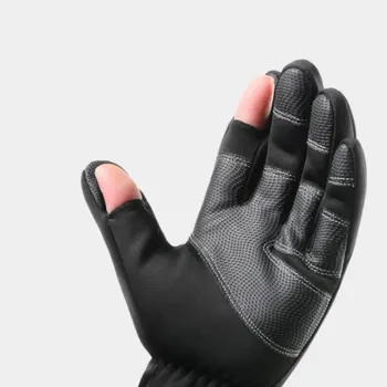  Перчатки для зимней рыбалки 2 Finger Flip Водонепроницаемые ветрозащитные велосипедные перчатки для рыбалки Изображение 2