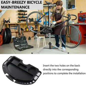  Профессиональный полезный прочный лоток для инструментов для ремонта Черный лоток для велосипедных инструментов Практичный лоток для велосипедных инструментов для мастерской по ремонту велосипедов Изображение 2