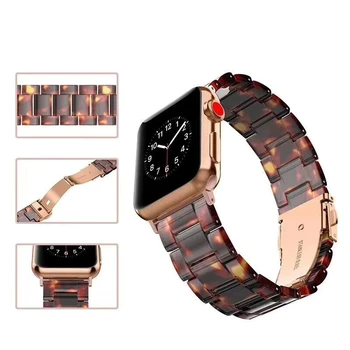 Ремешок из смолы Для Apple Watch Series 8 7 45 мм 41 мм Ultra 49 мм браслет из звеньев цепи браслет Для iwatch 6 5 4 3 2 SE 44 мм 42 мм 40 мм Изображение 2