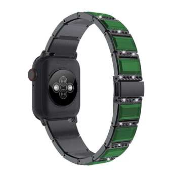 Роскошные ювелирные изделия бриллиантовый ремешок для Apple watch Ultra 49 мм 8 7 41 мм 45 мм заменяет стальной ремешок для iwatch 6 5 4 3 SE 44 мм 42 мм 40/38 мм Изображение 2