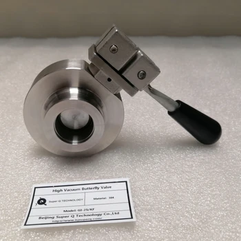Ручной клапан SS304 Высоковакуумный поворотный клапан KF25 Изображение 2