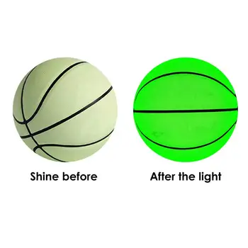 Светящийся в темноте баскетбольный мяч размера 7 ночная игра баскетбол PU кожа баскетбол для тренировок подарки на день рождения игрушки для освещения Изображение 2