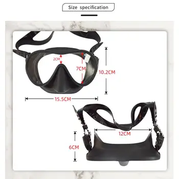  Силиконовая маска для дайвинга Антизапотевающая Легкая складная Большие полевые очки для дайвинга Подводное спасательное оборудование Распродажа Изображение 2