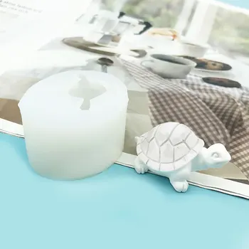 Силиконовый мир Шоколад Силиконовая форма Симпатичная 3D черепаха Моделирование Помадка Украшение для торта Желе Ледяная форма Смола Искусство Гипс Глина DIY Изображение 2