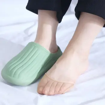 Удобные дышащие летние носки для девочек с силиконовыми точками невидимые носки Носки для половины ладони Женские чулочно-носочные стельки для передней части стопы Изображение 2