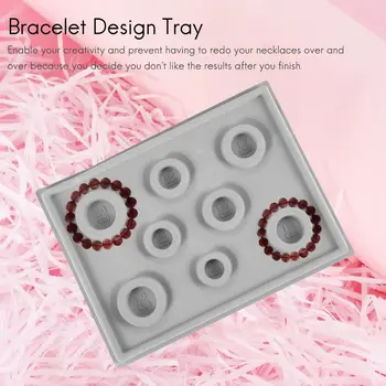 флокированный бисер доска браслет дизайн поднос ювелирные изделия DIY Craft Tool серый Изображение 2