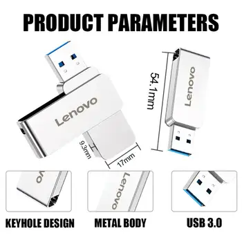 Флэш-диск Lenovo 64 ТБ 16 ТБ Флэш-накопитель 2 ТБ 4 ТБ Высокоскоростной перенос металлических портативных SSD Флэш-накопитель Cle Флэш-накопитель Memoria USB Stick Изображение 2