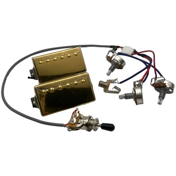  Хамбакеры для электрогитары с жгутом проводов Pro для BB1 BB2 BB Series Никелевая крышка Gold Made In США Изображение 2
