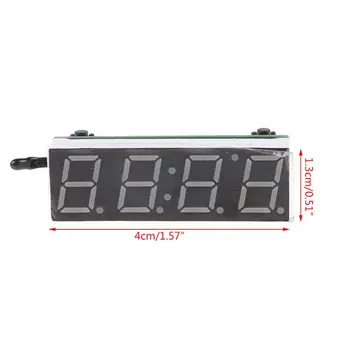  Цифровые автомобильные светодиодные электронные часы Время Температура 3 в 1 метре 12 В 5-20 В Изображение 2