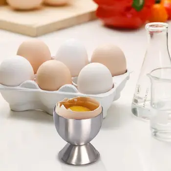  Чашки для яиц всмятку из нержавеющей стали, держатель для яиц, настольная чашка, кухонные инструменты, наборы для завтрака, паровая стойка, форма для яиц, пашот Изображение 2