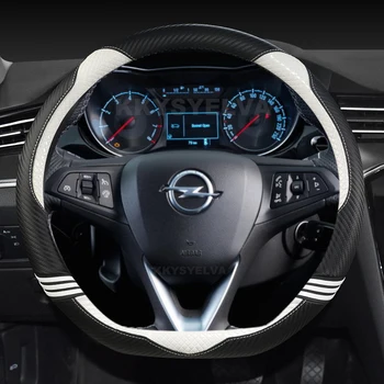  Чехол на рулевое колесо автомобиля D-образной кожи для Opel Astra 2015-2021 Corsa Combo Mokka 2018-2021 Grandland X Insignia CT 2017-2021 Изображение 2