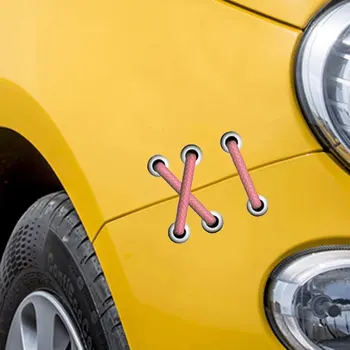 Шнурки Автомобильная наклейка для креативного кузова автомобиля Бампер Багажник Наклейки Декор Авто Доступ Изображение 2